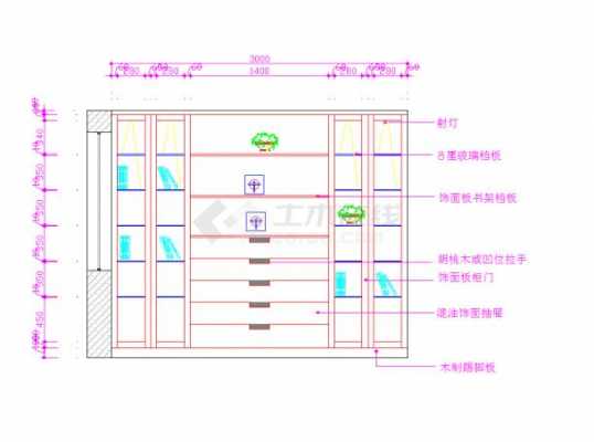 书柜尺寸设计图平面图（书柜尺寸设计图平面图怎么画）-第3张图片-室内构图家装