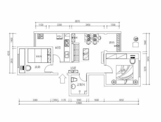  60平方房屋主体设计图「60平方平房设计图」-第1张图片-室内构图家装