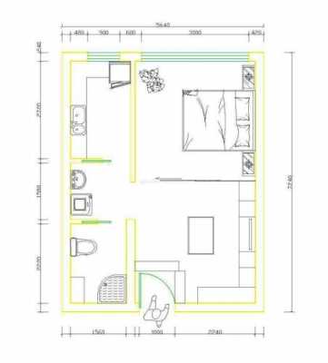 单间住宅楼平面设计图（单间楼房设计图平面图）-第1张图片-室内构图家装