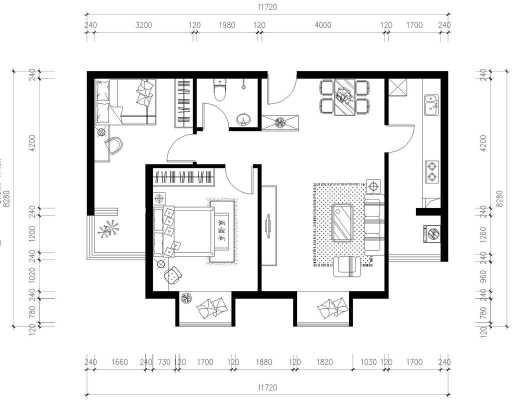  88平米两室两厅设计图「88平米两室两厅设计图片大全」-第1张图片-室内构图家装