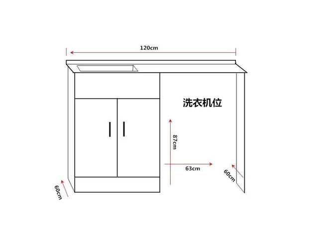 洗衣机一体柜设计图_洗衣机一体柜平面图-第3张图片-室内构图家装