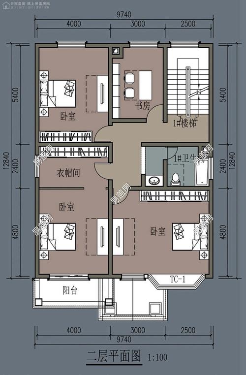 农村自建房设计图10x13平方-第1张图片-室内构图家装