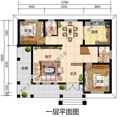 农村两间地房子设计图-第3张图片-室内构图家装