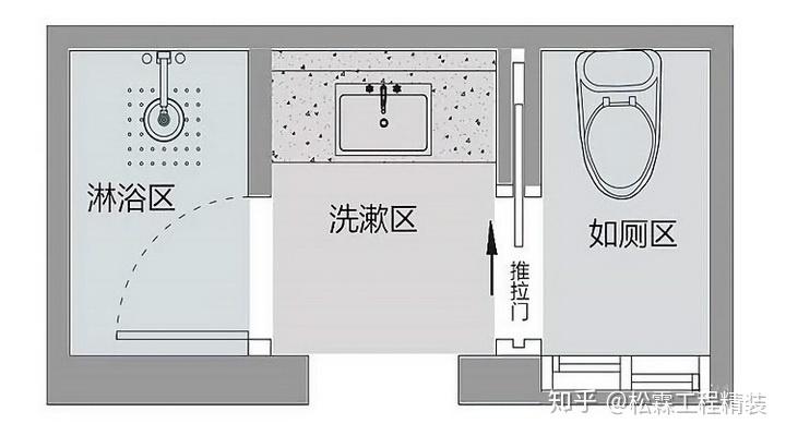 四式分离设计图_四式分离卫生间设计图-第2张图片-室内构图家装