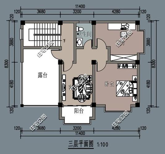  11米宽别墅设计图「11米×13米别墅效果图」-第3张图片-室内构图家装