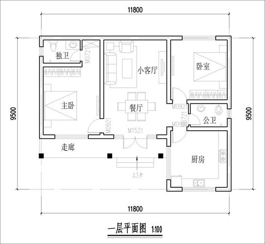 小建筑平面图-建筑小户型设计图-第1张图片-室内构图家装