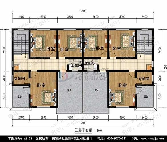 农村自建房兄弟双拼设计图_农村自建房兄弟双拼房-第1张图片-室内构图家装