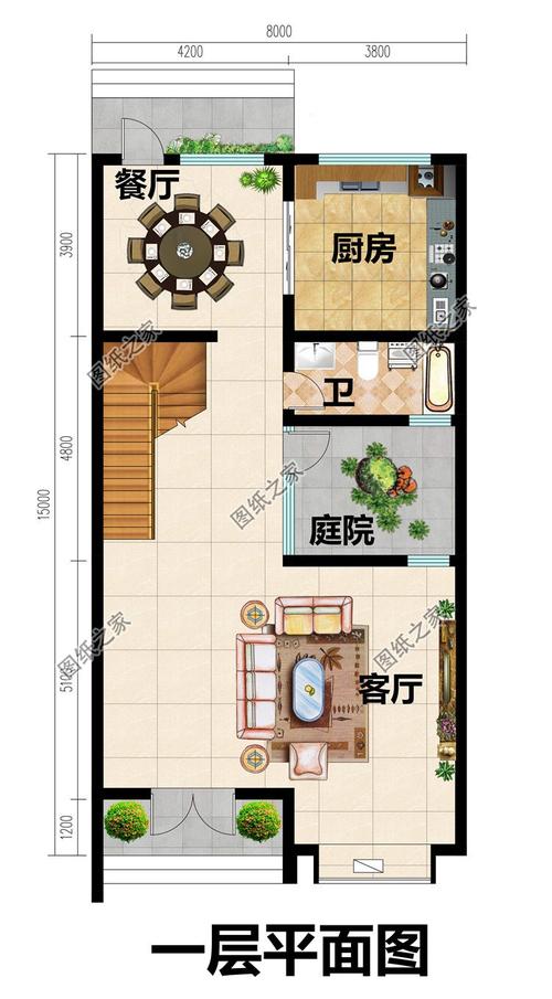 窄长型农村房屋设计图（窄长别墅设计图）-第1张图片-室内构图家装