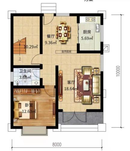 70方自建房设计图带车库_自建70平方米设计图-第3张图片-室内构图家装