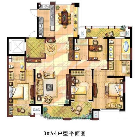  195平方设计图4室2厅「195平米户型图」-第1张图片-室内构图家装