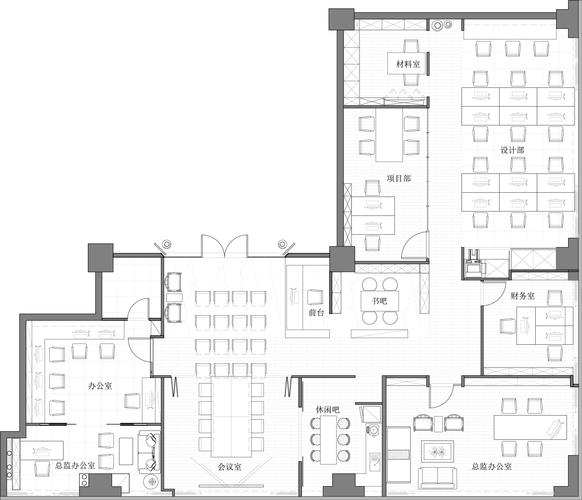 设计公司办公室设计图_设计公司办公室设计图纸-第2张图片-室内构图家装