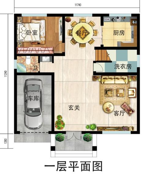 带车库二层小楼设计图（带车库二层小楼设计图案）-第3张图片-室内构图家装