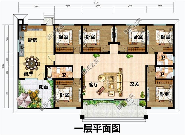 别墅设计图农村自建房设计_别墅设计全套设计图一层-第1张图片-室内构图家装