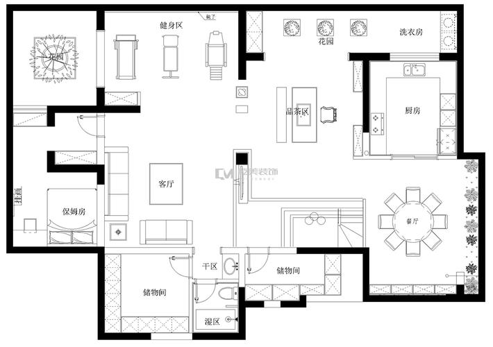 平面设计图墙面几厘米-第2张图片-室内构图家装