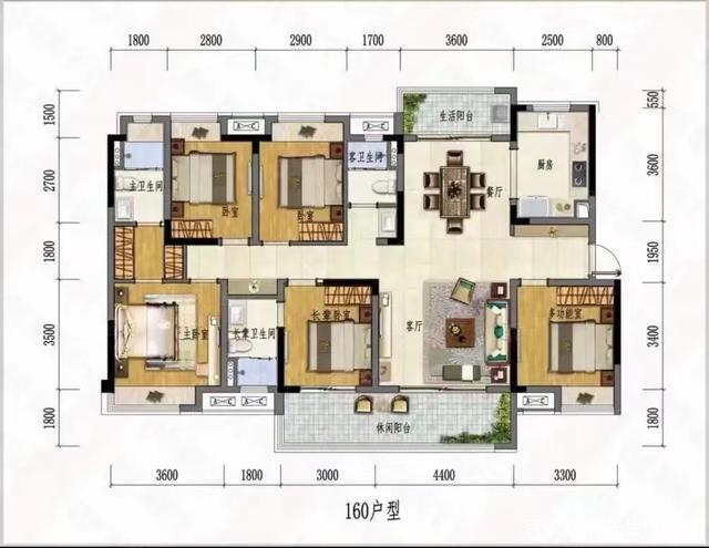 160平5房设计图,160平左右房子设计图纸 -第1张图片-室内构图家装