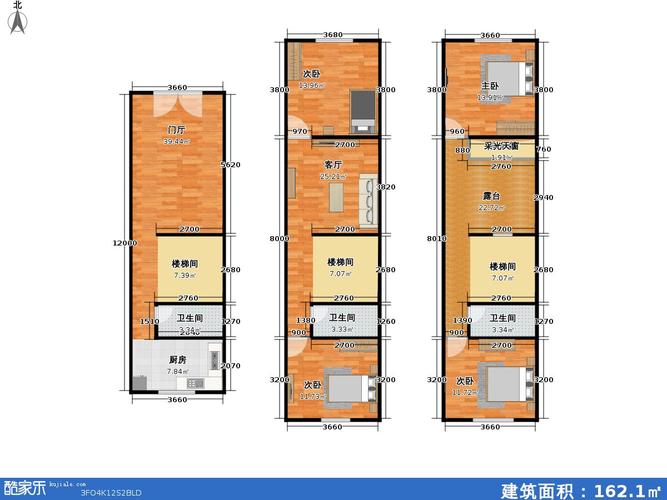  联排房间设计图「联排住房图片」-第3张图片-室内构图家装