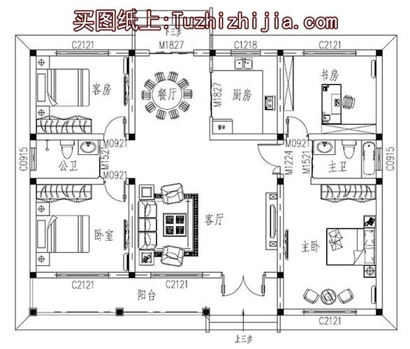  三间宽平房设计图「三间平房设计图大全」-第3张图片-室内构图家装