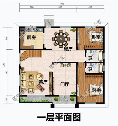 长14米宽15米房子设计图_长14米宽15米是多少平方米-第1张图片-室内构图家装