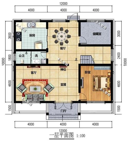 二层堂屋平顶别墅设计图纸 二层堂屋平顶别墅设计图-第1张图片-室内构图家装