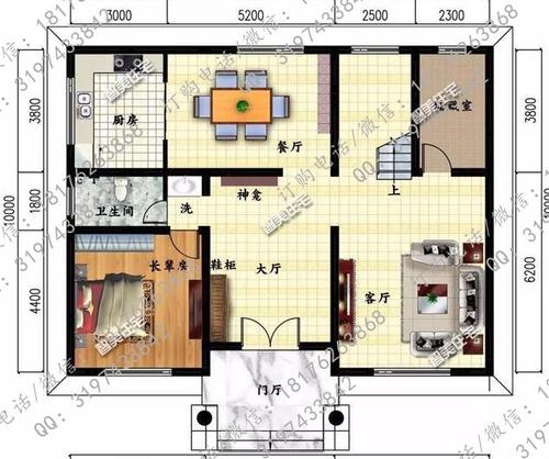 二层堂屋平顶别墅设计图纸 二层堂屋平顶别墅设计图-第3张图片-室内构图家装