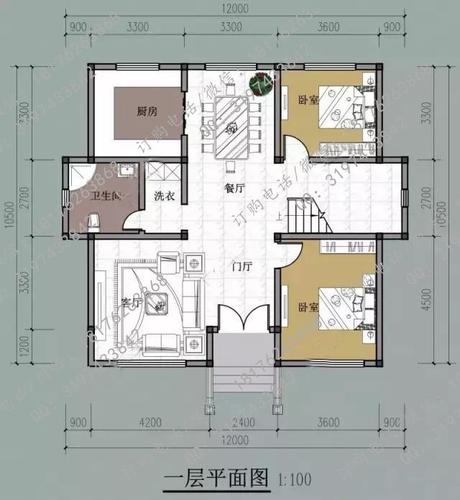  12010自建房设计图「自建房10x12米布局图片」-第1张图片-室内构图家装