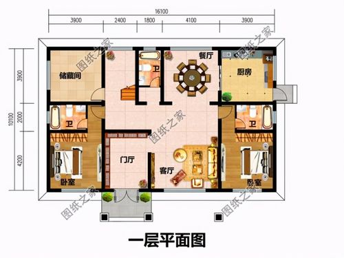  农村六间房平房设计图「农村六间平房房屋设计图」-第3张图片-室内构图家装