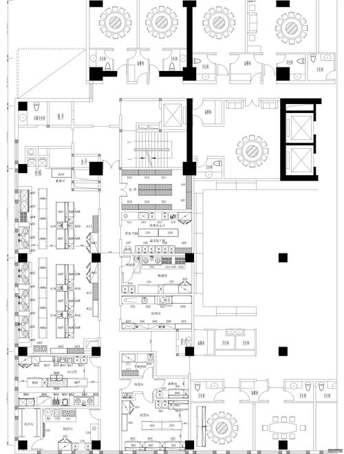  酒店中厨房平面设计图「酒店厨房平面设计图纸手绘」-第3张图片-室内构图家装