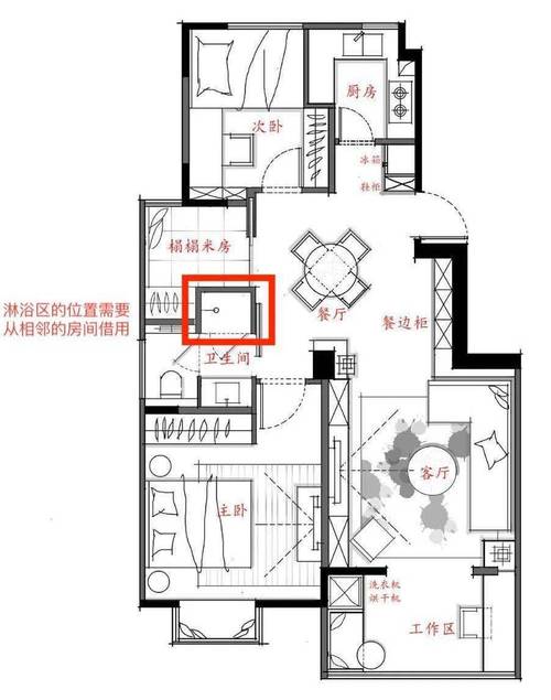 三分离设计图-第1张图片-室内构图家装