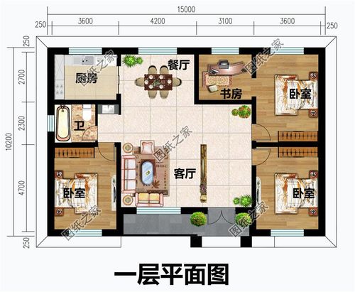 房子设计图 一层楼-第3张图片-室内构图家装