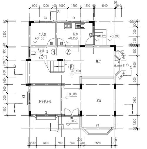 房屋设计图图例 房屋设计图顶面图-第3张图片-室内构图家装