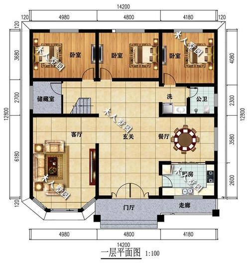 农村民房室内格局设计图（农村民房设计图纸及效果图大全）-第2张图片-室内构图家装