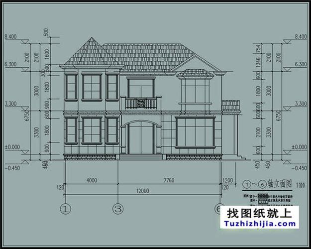 cad农村二层别墅设计图（cad两层别墅设计图）-第3张图片-室内构图家装