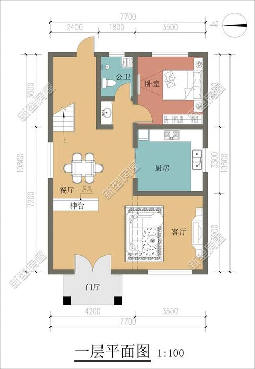 农村10米长8米宽设计图,农村10米x8米房屋设计 -第2张图片-室内构图家装