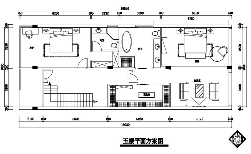 楼房主卧平面设计图-第3张图片-室内构图家装