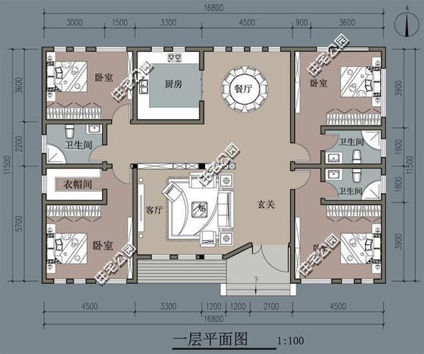 新农村平房房子设计图图-第1张图片-室内构图家装