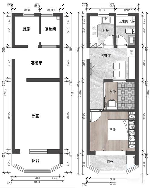 一房变两房用什么隔断 1房变2房设计图-第3张图片-室内构图家装