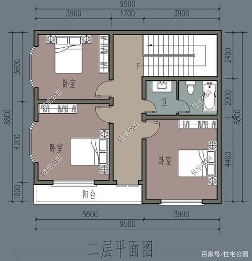 宽8米长10米房屋设计图-第2张图片-室内构图家装