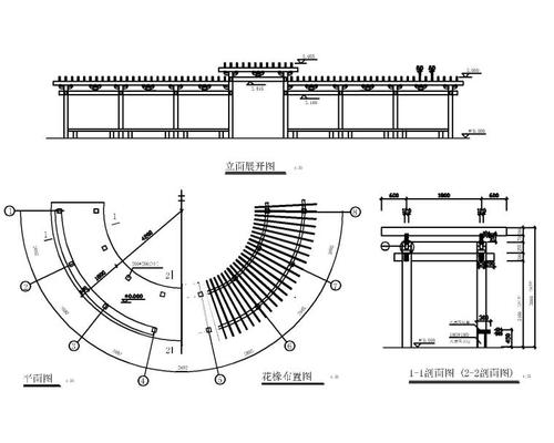 亭廊花架设计图纸-亭廊花架设计图-第1张图片-室内构图家装