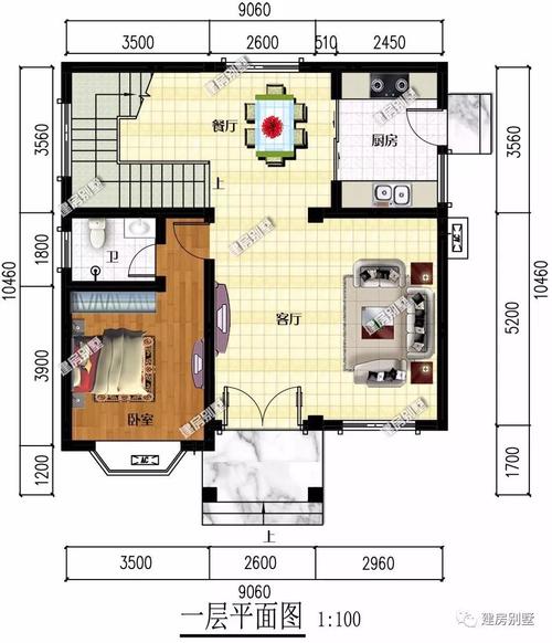 农村9米x9米自建房设计图 农村98米自建房设计图-第3张图片-室内构图家装