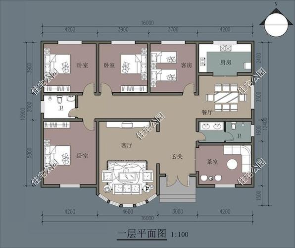 农村宅基地住宅一层设计图 宅基地一楼设计图-第2张图片-室内构图家装