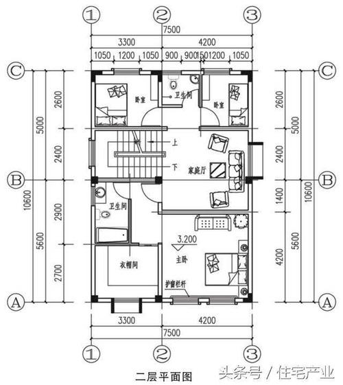 75x11米房屋设计图-第1张图片-室内构图家装