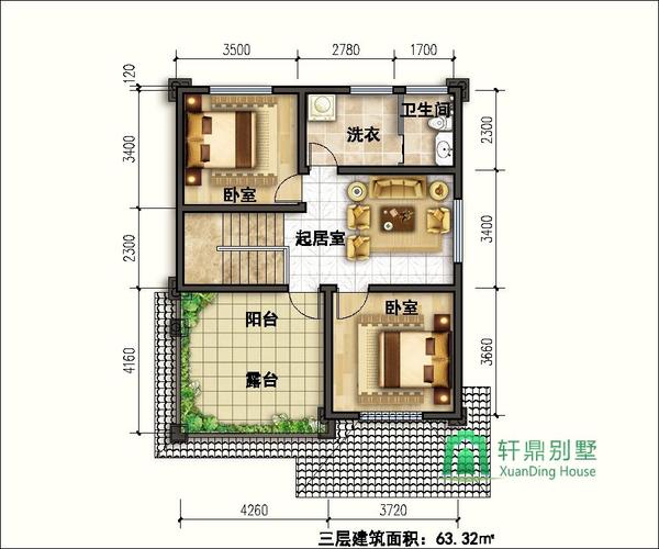 8乘11米房子设计图-第3张图片-室内构图家装