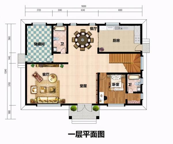 自建房165平方设计图 自建房1613设计图-第1张图片-室内构图家装