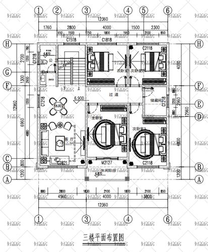 豪华别墅设计图cad-第3张图片-室内构图家装