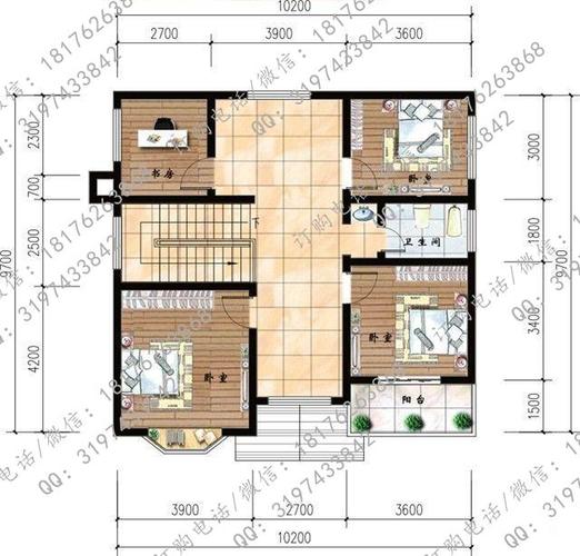 占地96平的设计图_占地96平方米住房设计图-第3张图片-室内构图家装