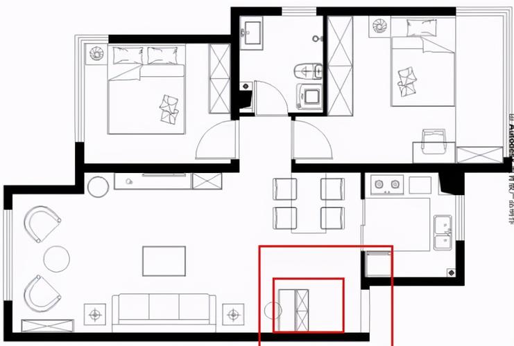 玄关设计图纸平面图_玄关设计方案平面图-第2张图片-室内构图家装