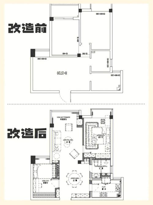 75平米的旧房改造设计图,75平老房子如何改造 -第1张图片-室内构图家装