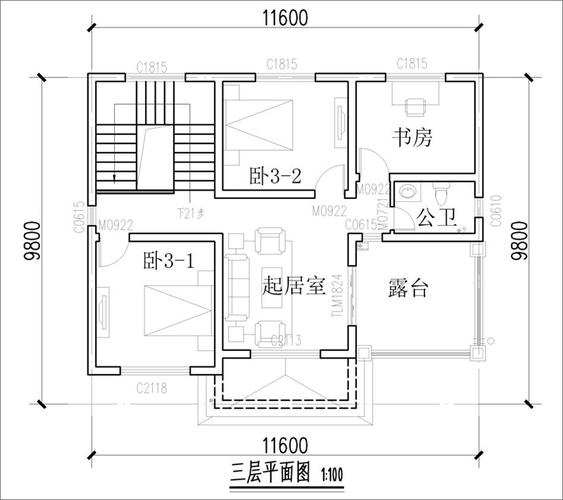 12x10米别墅设计图纸-10乘12米别墅设计图-第1张图片-室内构图家装