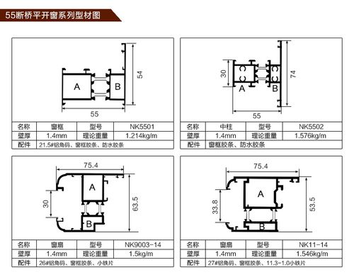 断桥铝门窗平面设计图,断桥铝门窗平开窗户图集 -第3张图片-室内构图家装