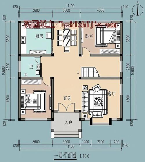 农村九米宽房设计图,农村9米x12房屋设计图 -第2张图片-室内构图家装